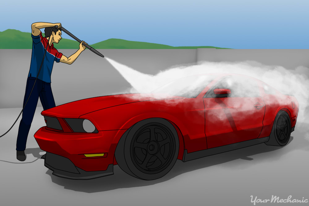 Can a pressure washer be used safely for car cleaning?