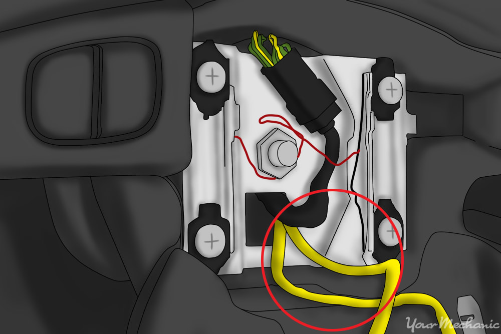 yellow wiring circled