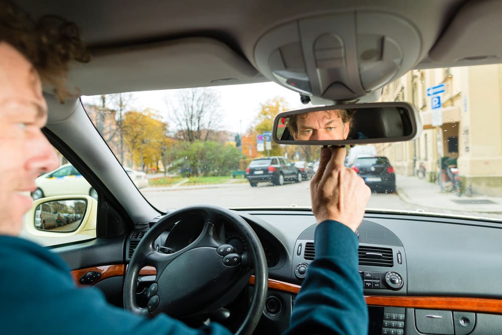 How to remove and fix or replace car interior auto dimming rear view mirror  