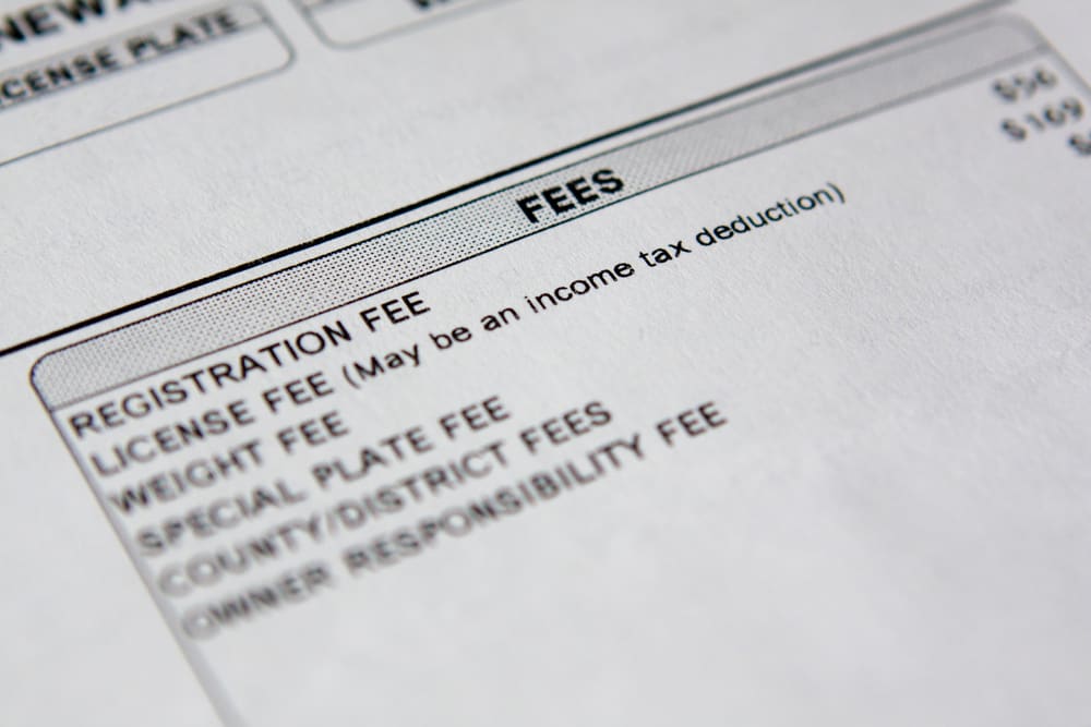 what part of car registration is tax deductible in california