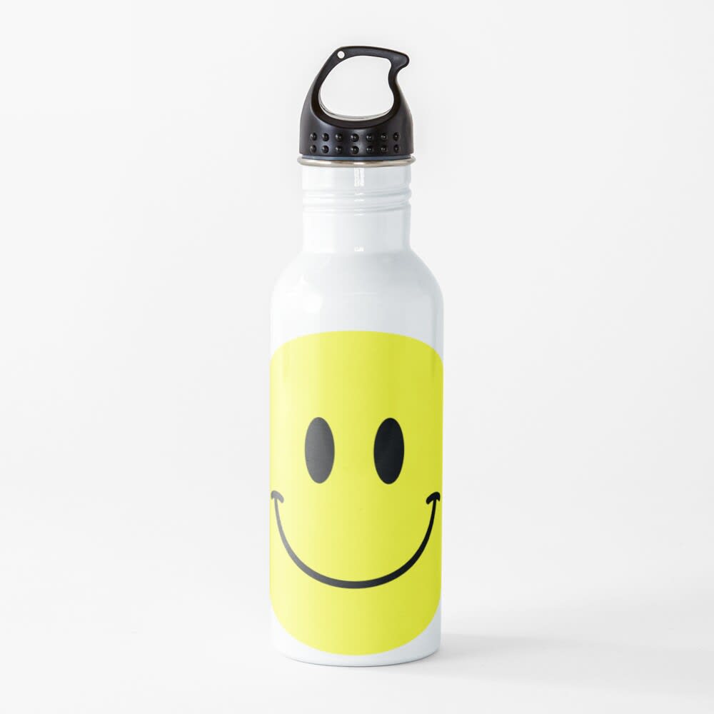 Acid Yellow Smiley Face Water Bottle - Your Smiley Face