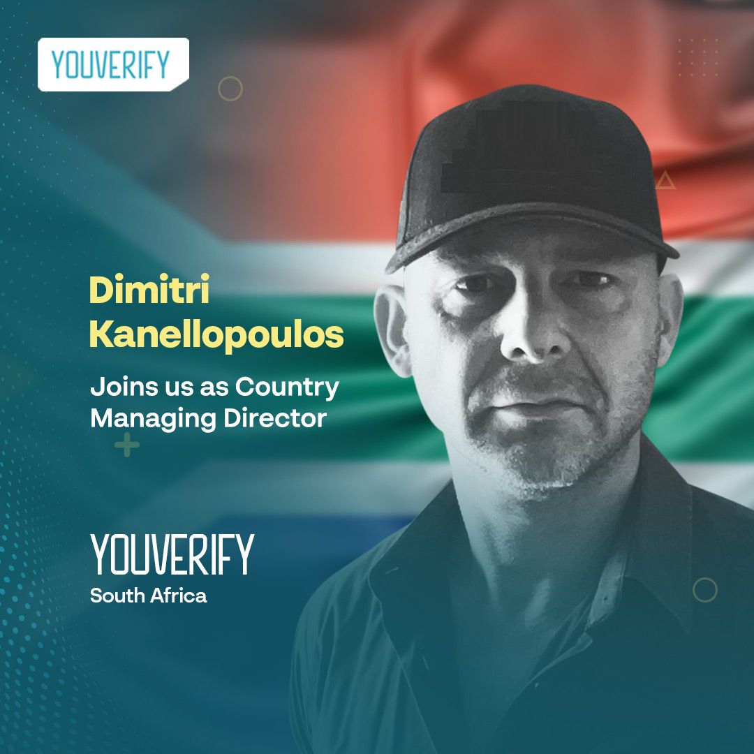 Youverify Announces Dimitri Kanellopoulos As its New Country Managing Director For South Africa Region