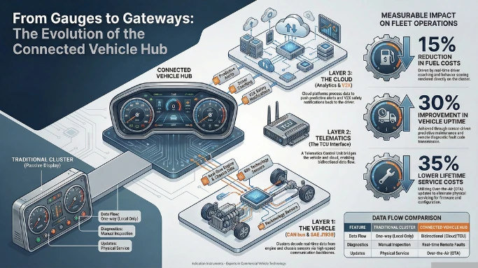 The Role of Instrument Clusters in Connected Vehicle Ecosystems and Telematics Integration