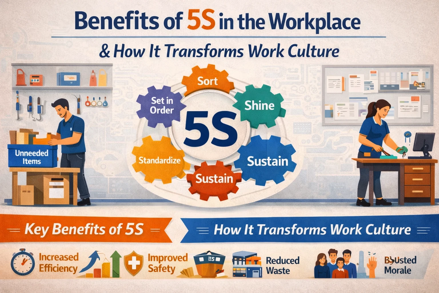 Benefits of 5S in the Workplace for Better Work Culture