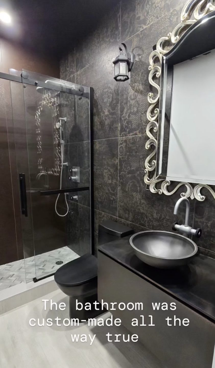 Custom Dark Bathroom, Canada