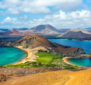 The view over an island in the Galapagos