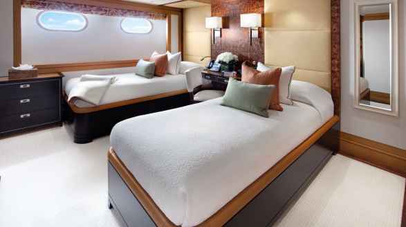 63m motor yacht Lady Britt for charter - twin suite