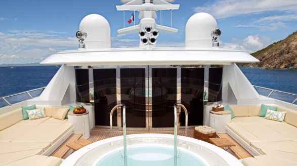 63m motor yacht Lady Britt for charter - Jacuzzi