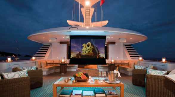 63m motor yacht Lady Britt for charter - sundeck