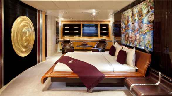 88m Maltese Falcon sailing yacht for charter - master suite 