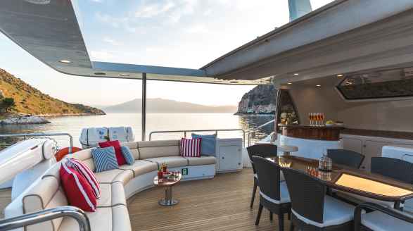 Rebecca V, 25.8m charter yacht - deck spaces