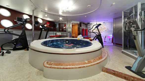 69m superyacht Sherakhan for charter - spa