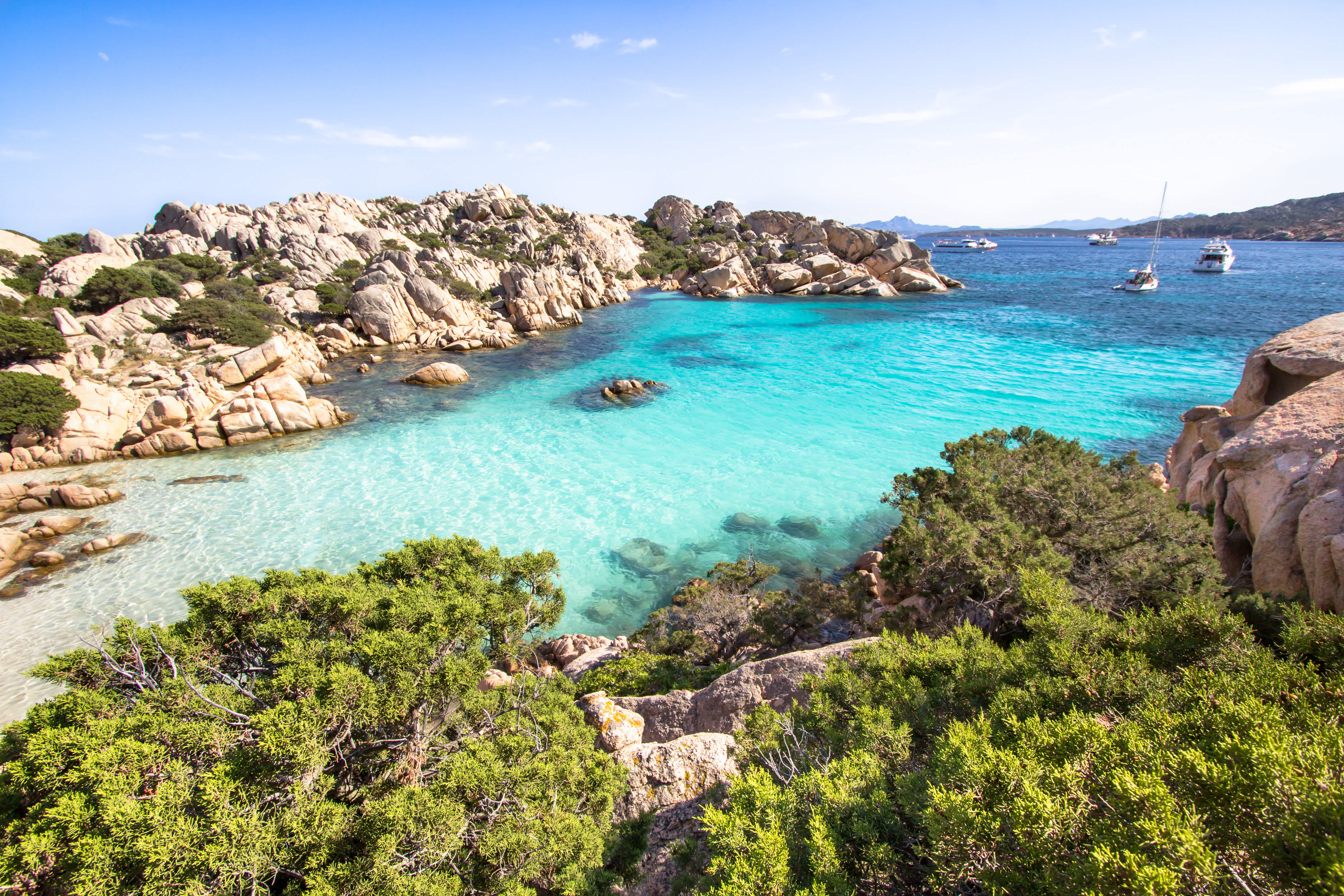 Superycht itinerary Maddalena archipelago, Sardinia