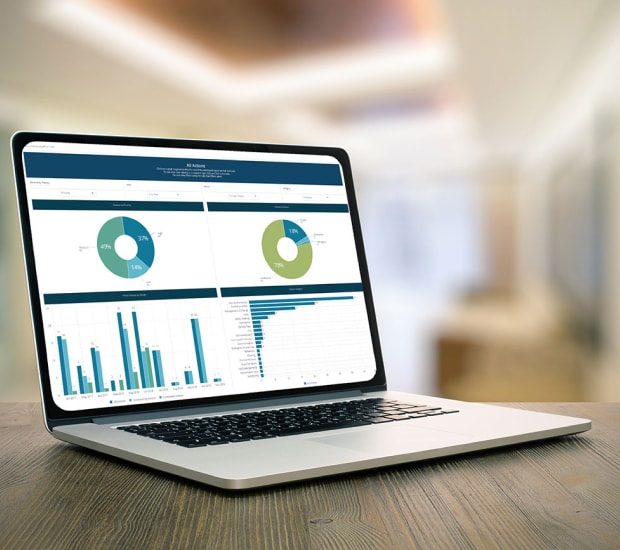 Finance software Voly on a laptop