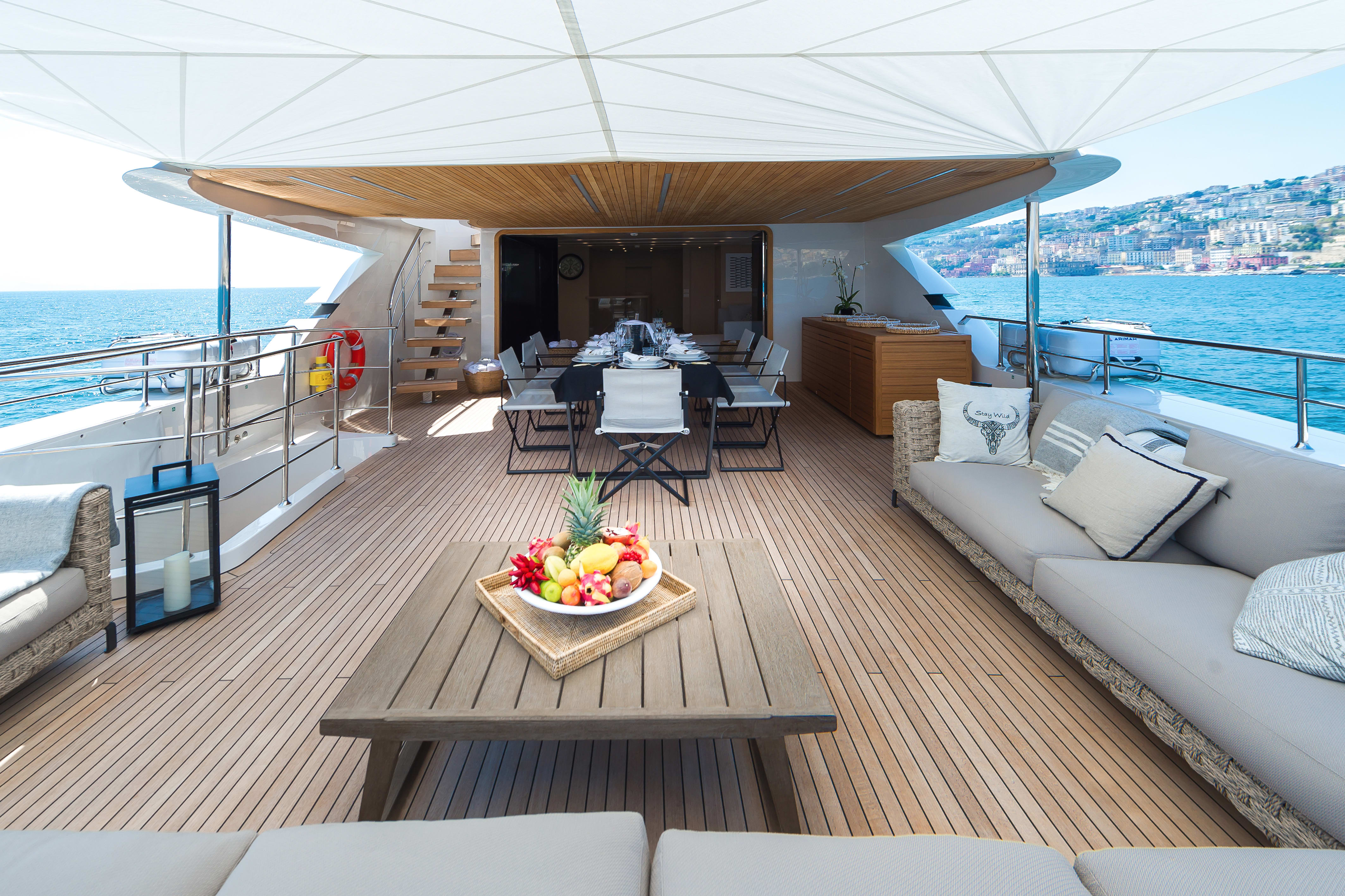 Les Bruxellois 34m Sanlorenzo motor yacht for sale main deck