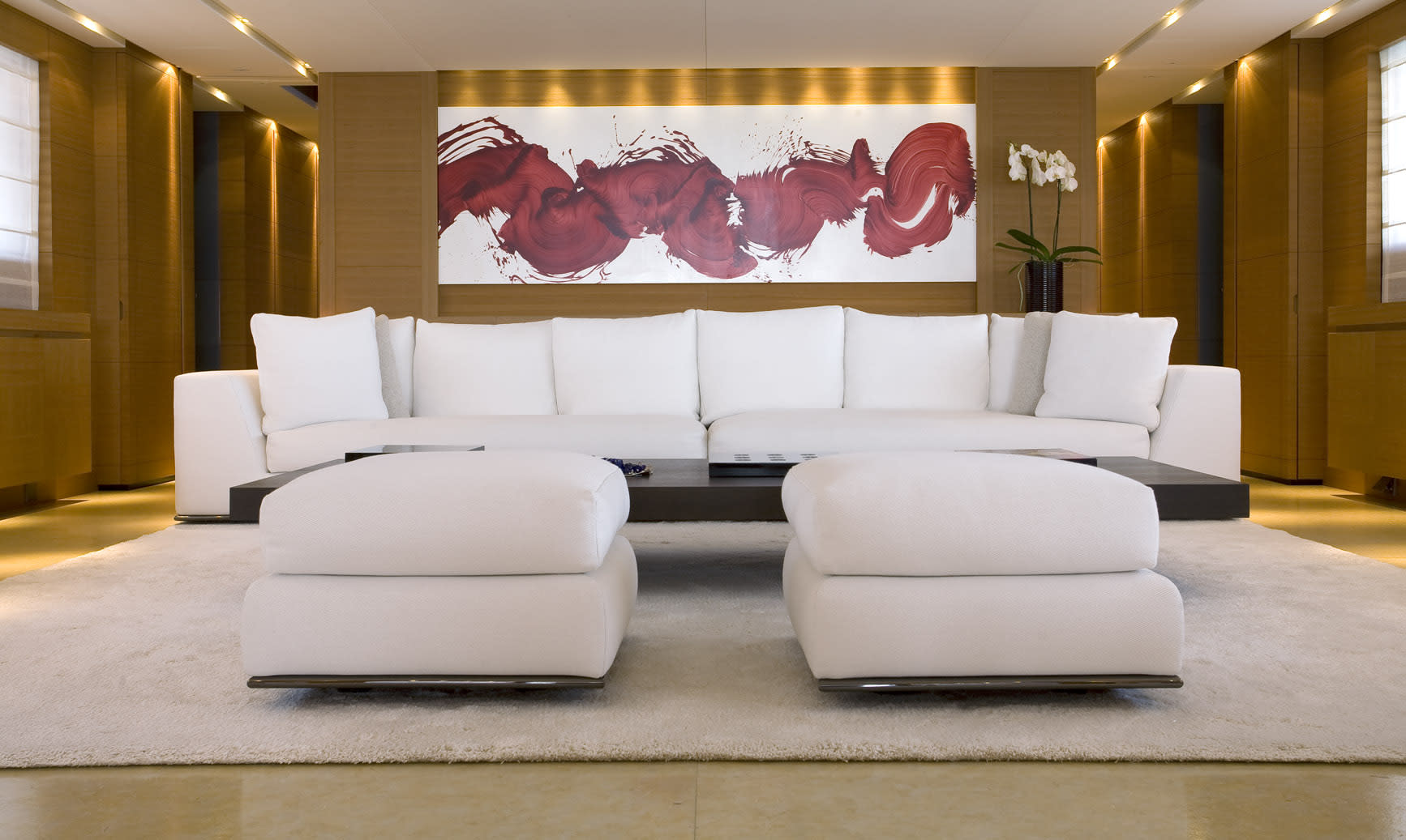 44m motor yacht SEAKID main saloon