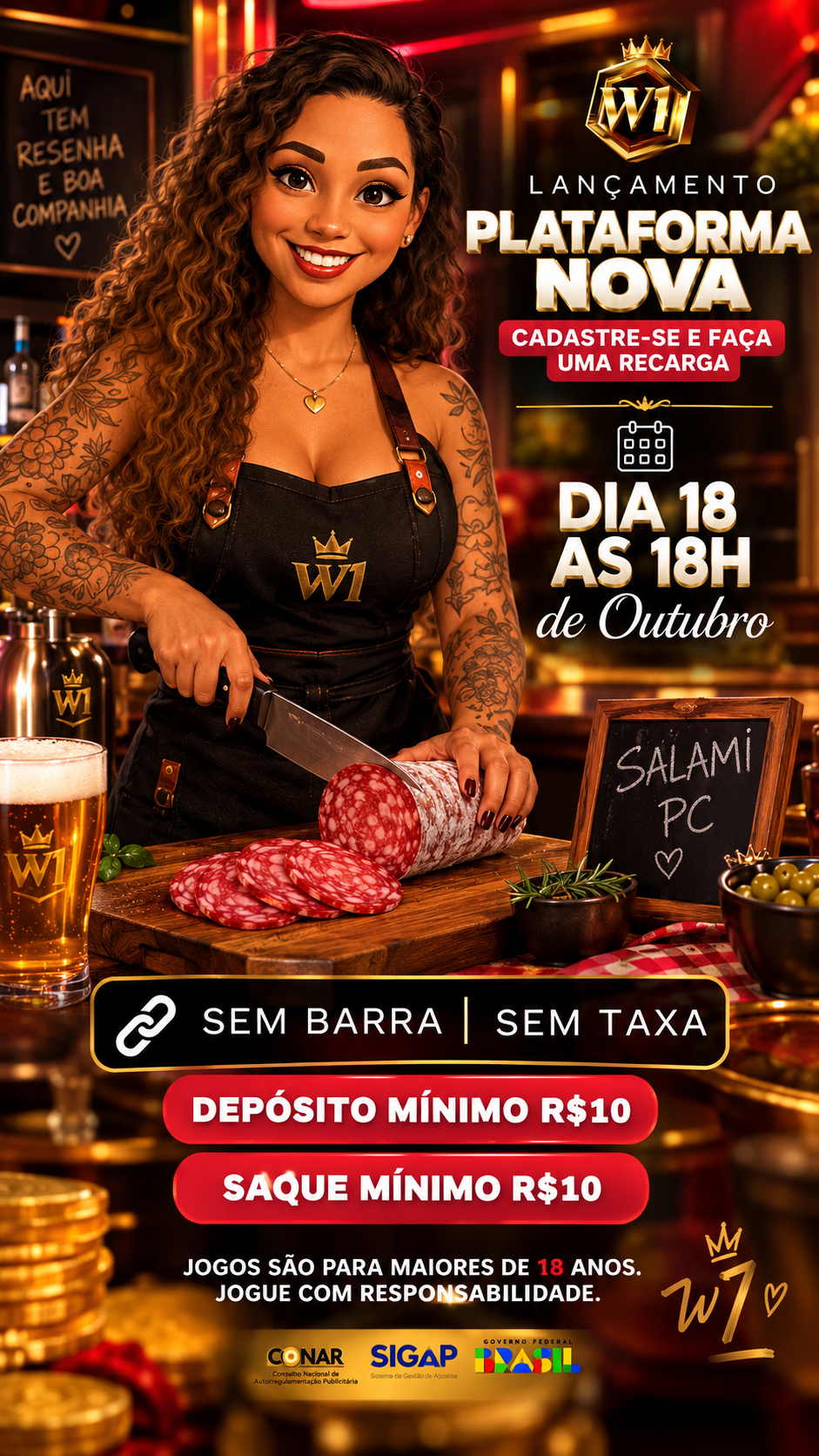 Pop-up da plataforma