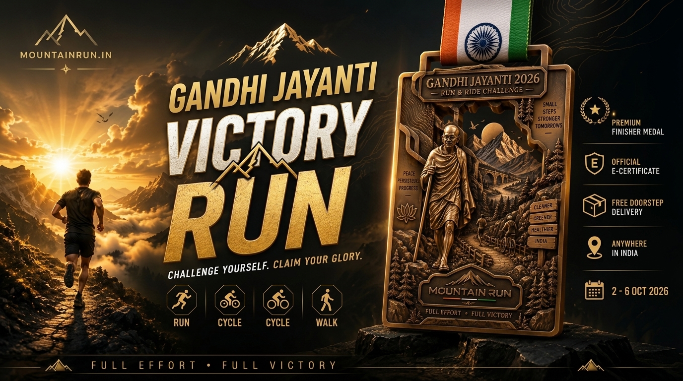 Gandhi Jayanti Victory Run 2026 banner