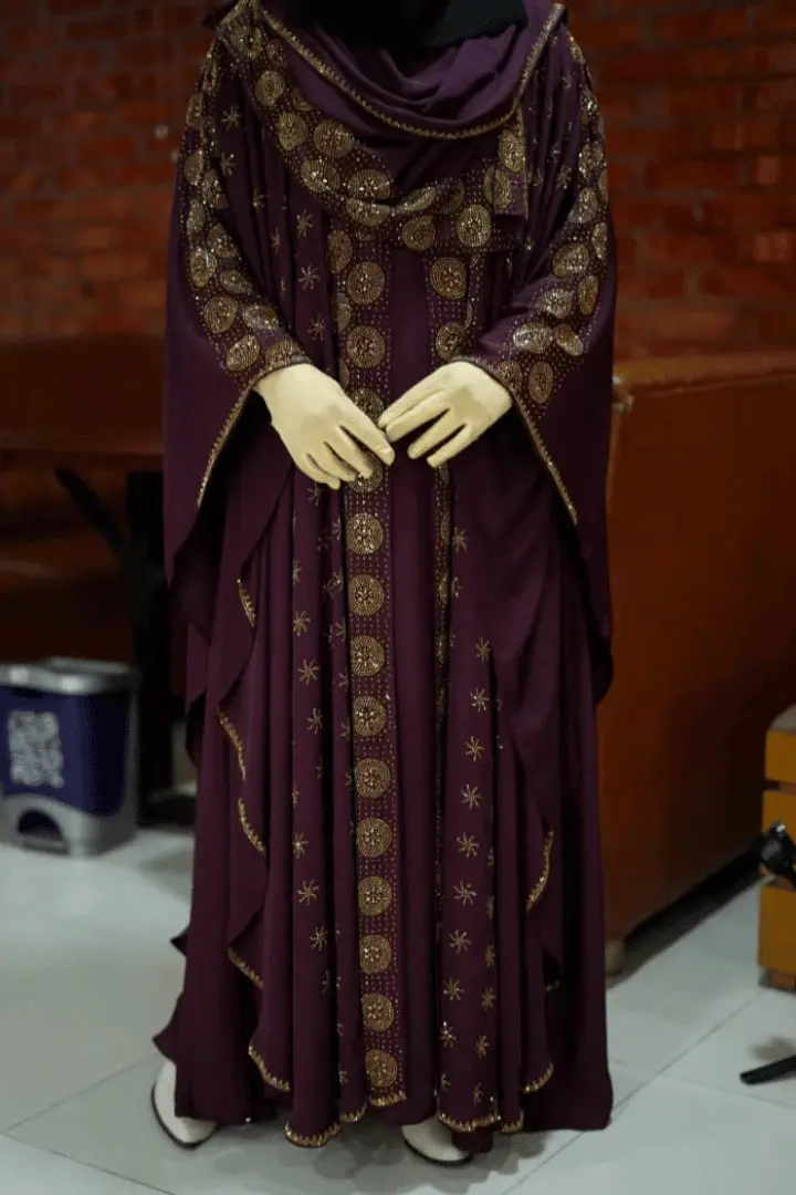 Ball Design Abaya - কলিজা কালার