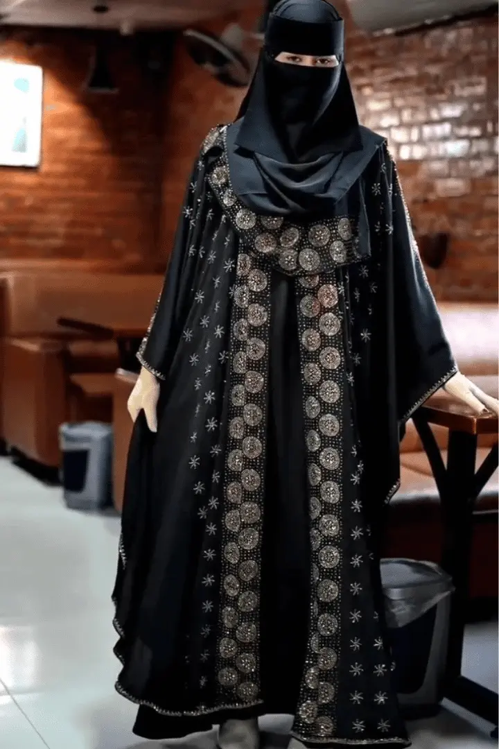 Ball Design Abaya - কালো কালার