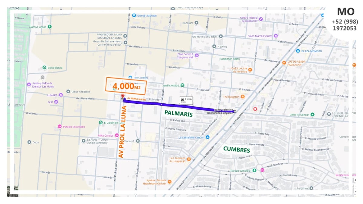 Terreno de 4,000m² en Renta en Cancún — foto 4