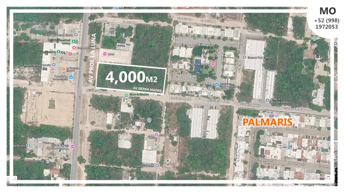 Terreno de 4,000m² en Renta en Cancún — foto 2