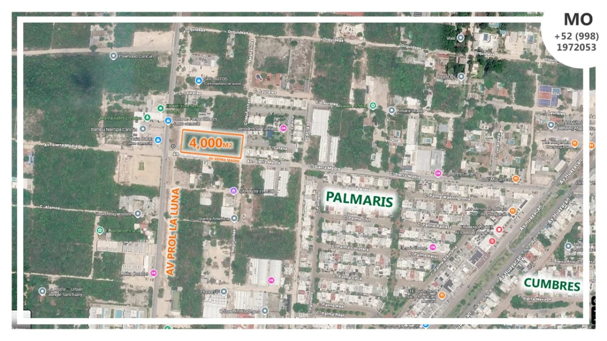 Terreno de 4,000m² en Renta en Cancún — foto 3