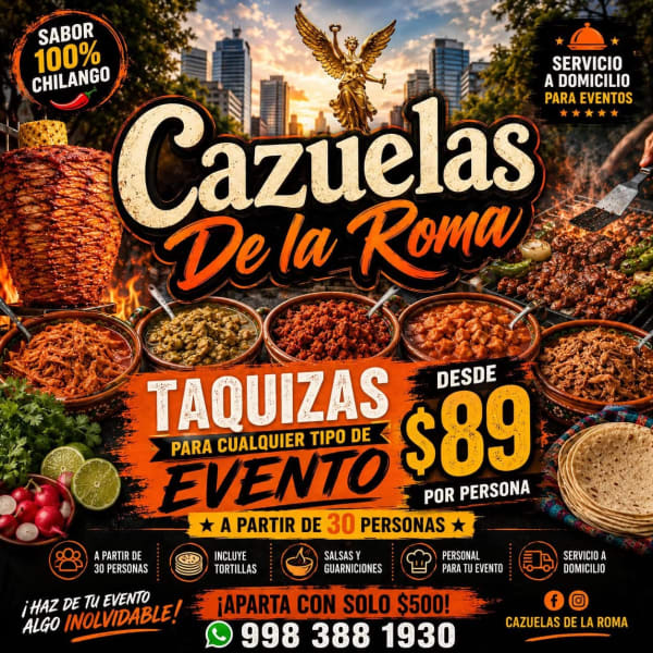 Cazuelas de la Roma — Para eventos y a domicilio en Cancún