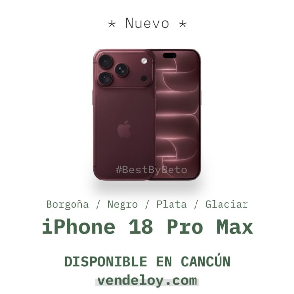 iPhone 18 Pro Max 1TB Libre