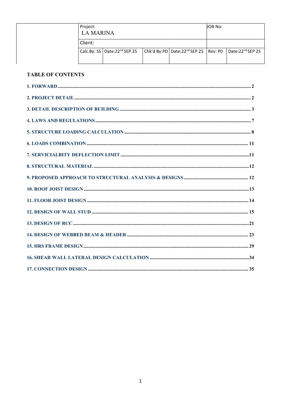 Design Calculation Sheet 2