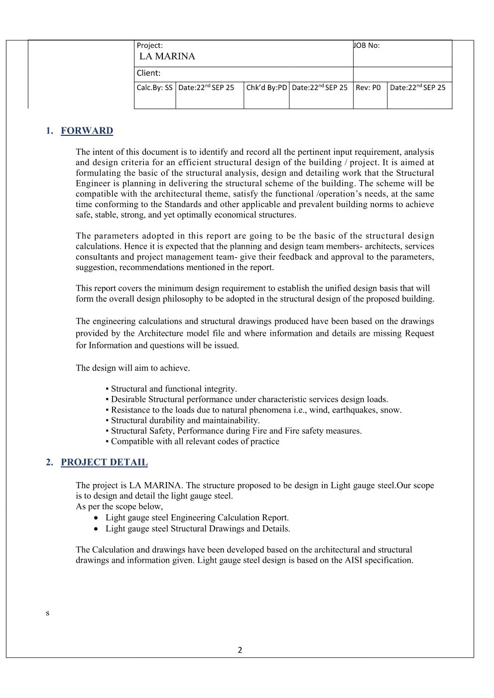 Design Calculation Sheet 3