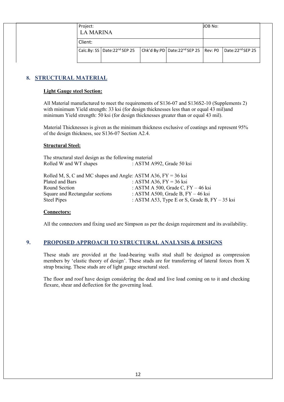 Design Calculation Sheet 13