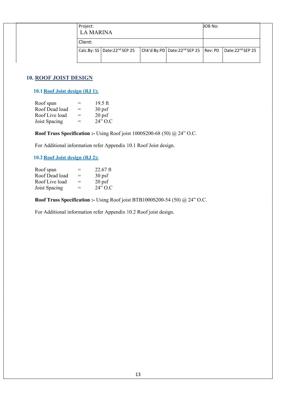 Design Calculation Sheet 14