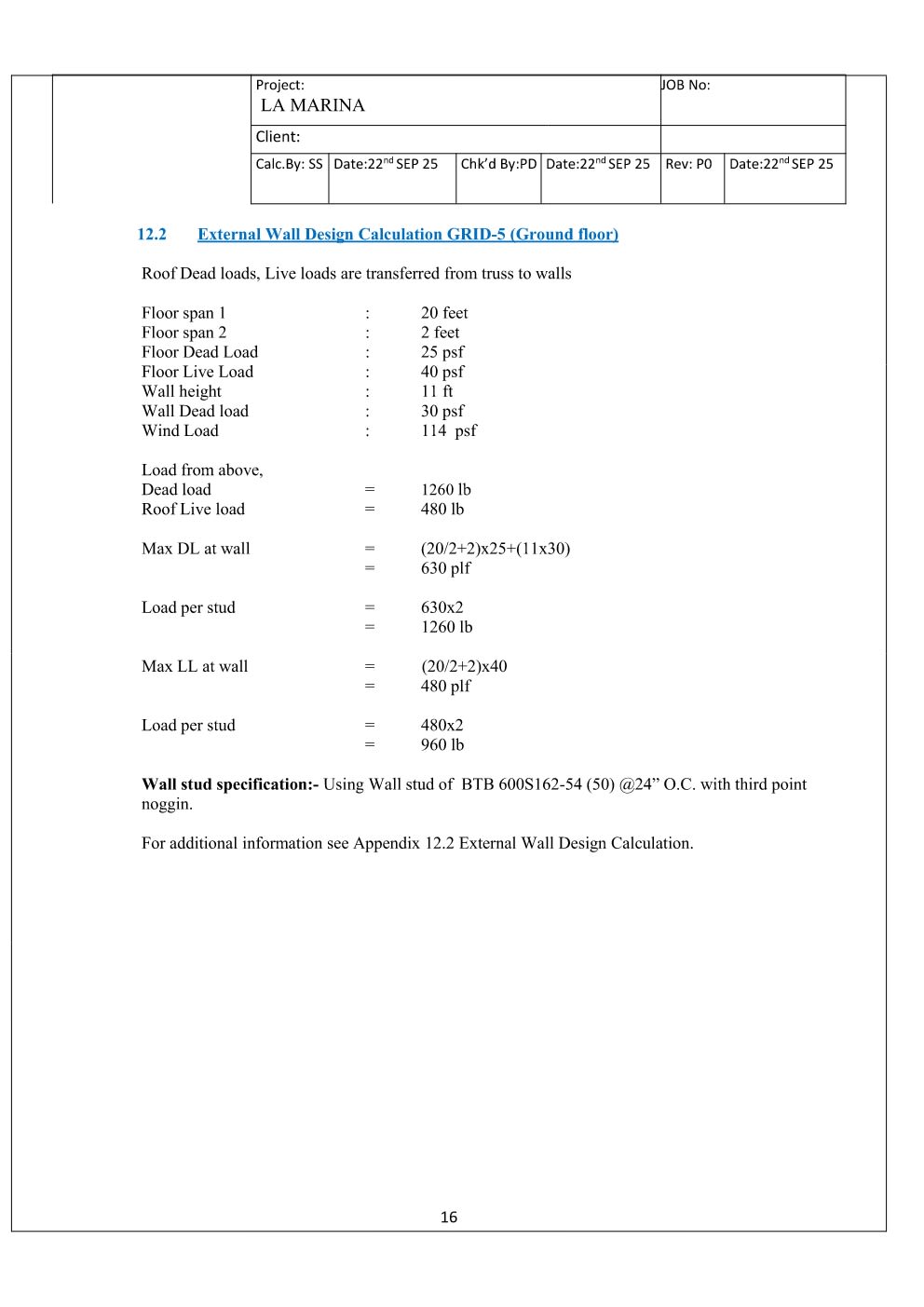 Design Calculation Sheet 17