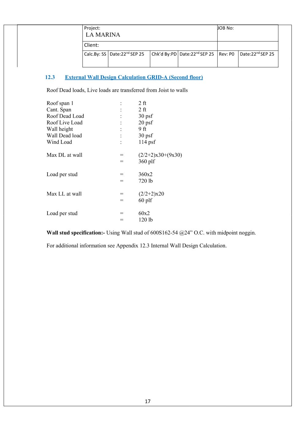 Design Calculation Sheet 18