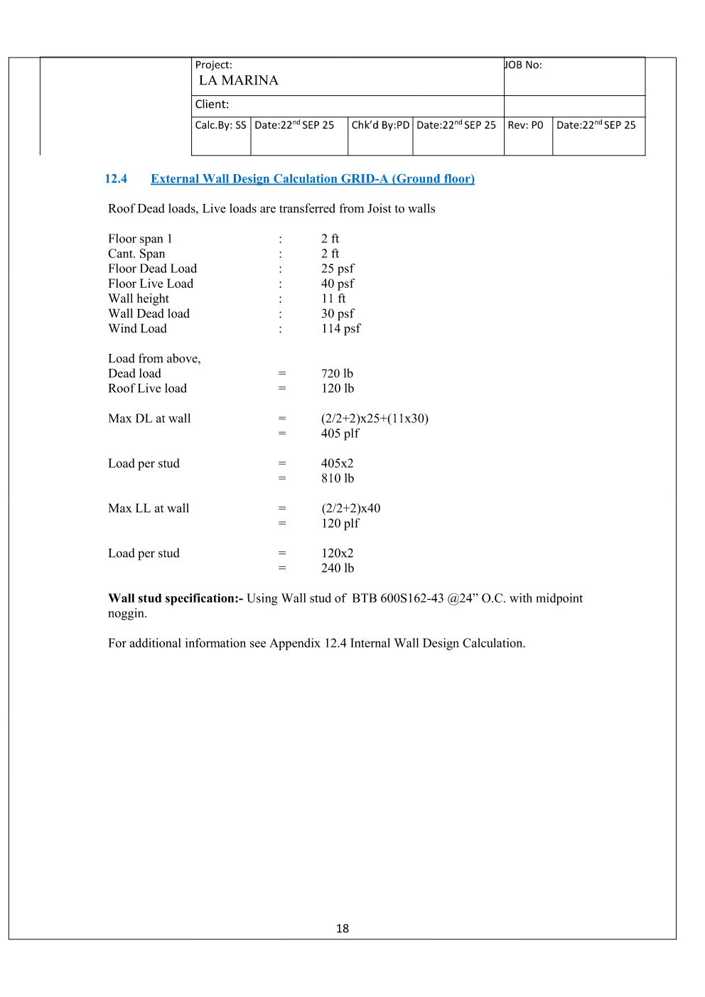 Design Calculation Sheet 19