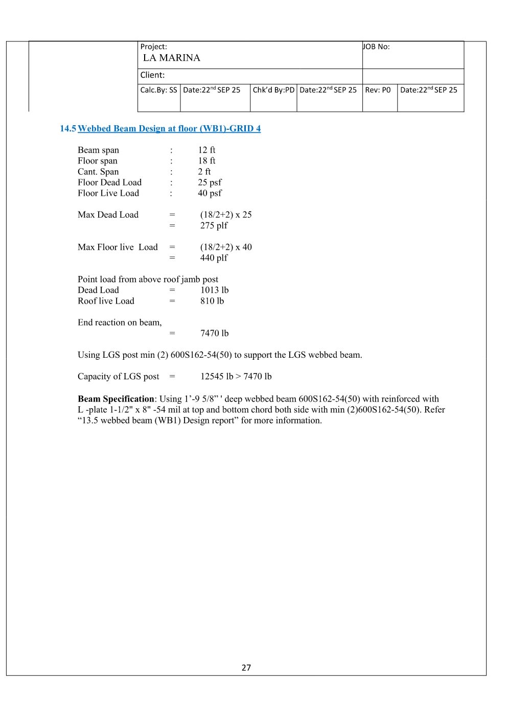Design Calculation Sheet 28
