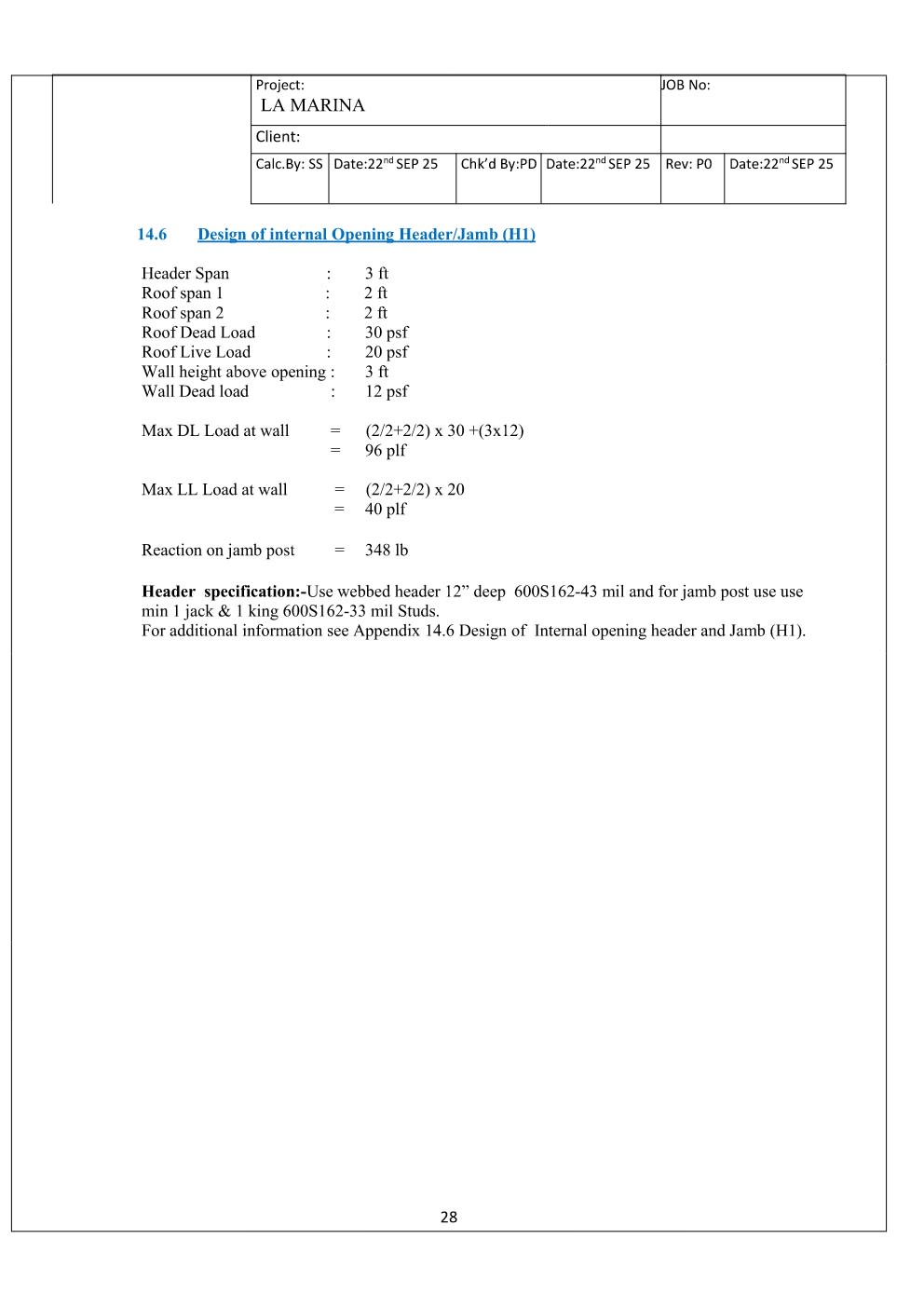 Design Calculation Sheet 29
