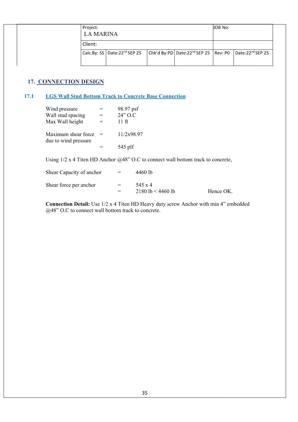 Design Calculation Sheet 36