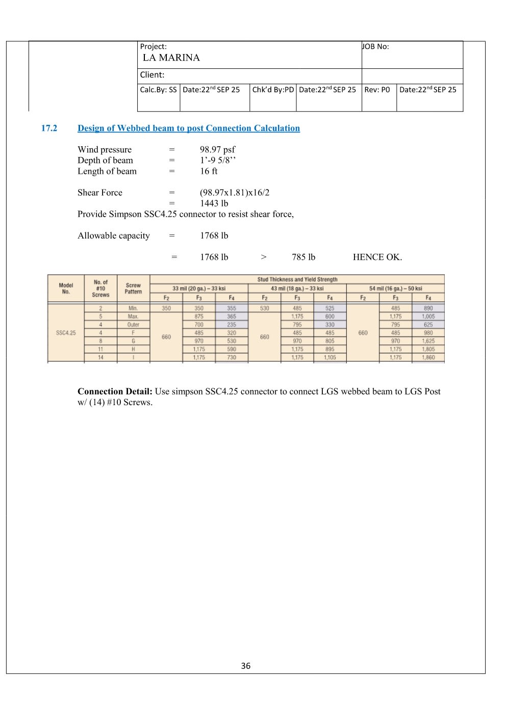Design Calculation Sheet 37