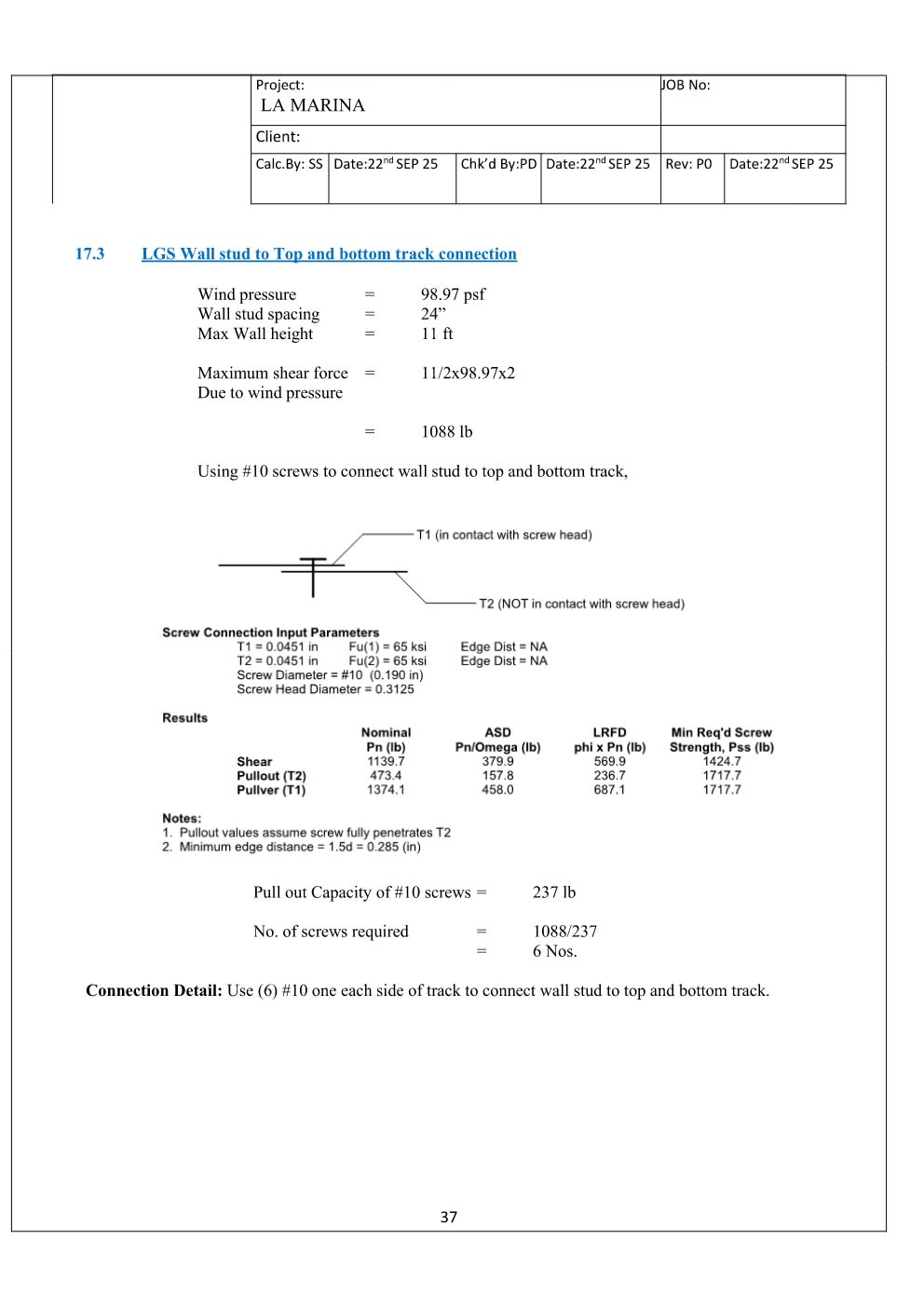 Design Calculation Sheet 38