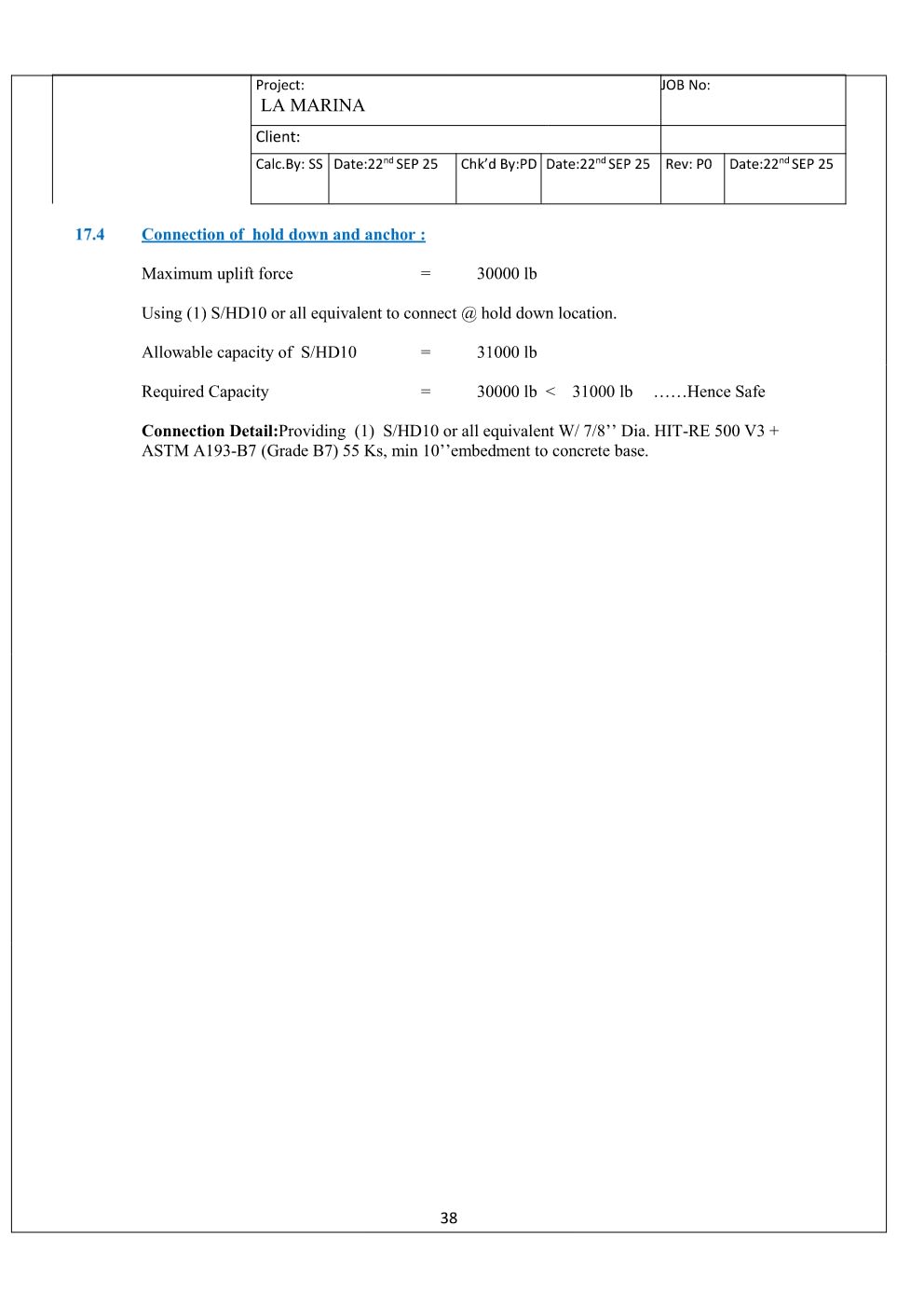 Design Calculation Sheet 39