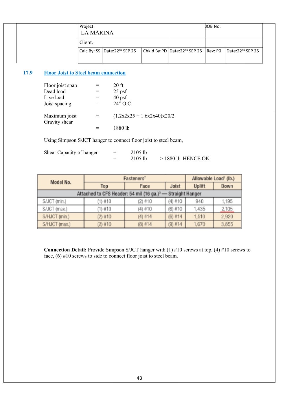 Design Calculation Sheet 44