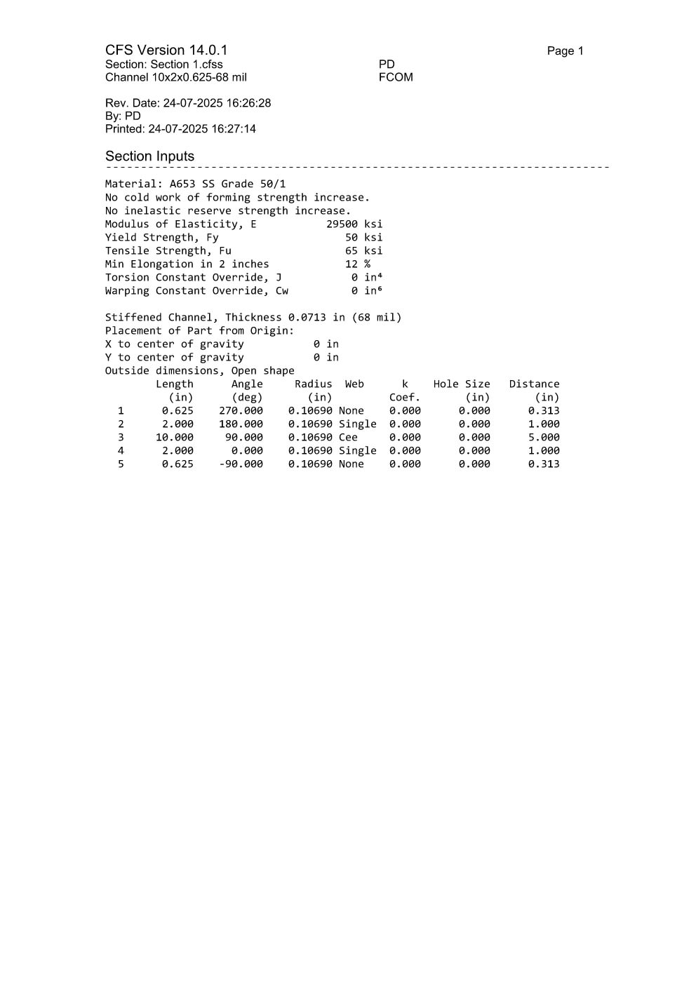 Design Calculation Sheet 59