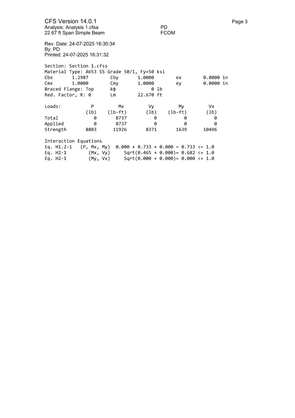 Design Calculation Sheet 67