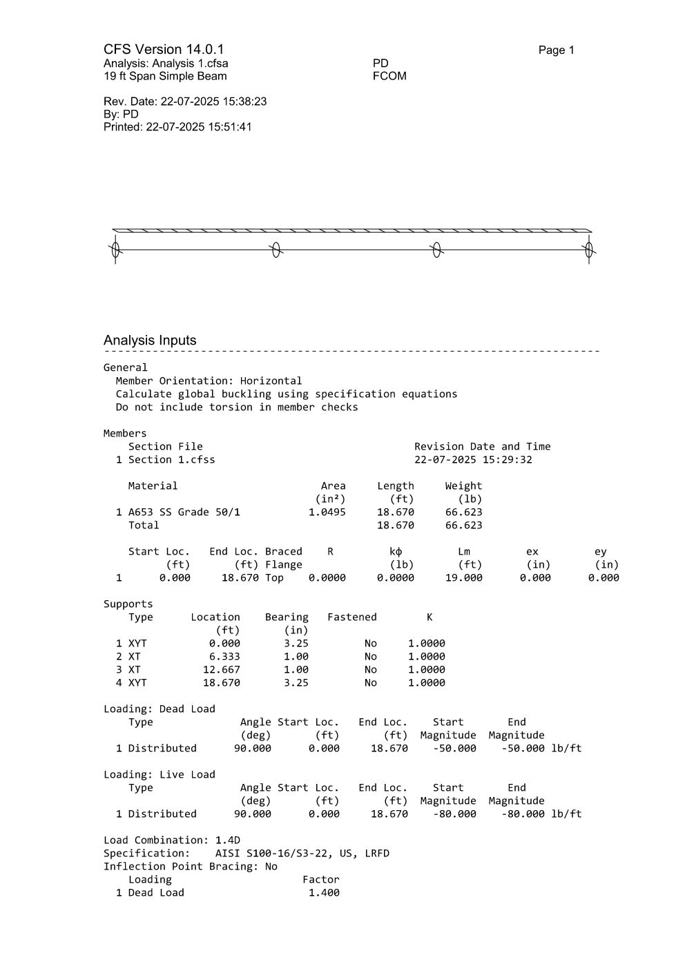 Design Calculation Sheet 70