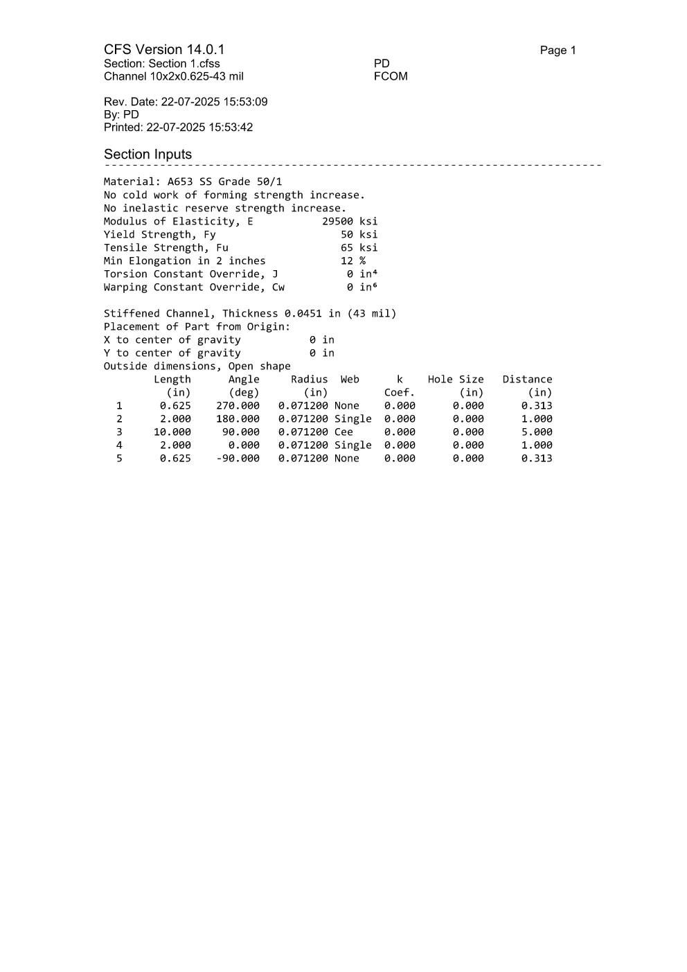 Design Calculation Sheet 74