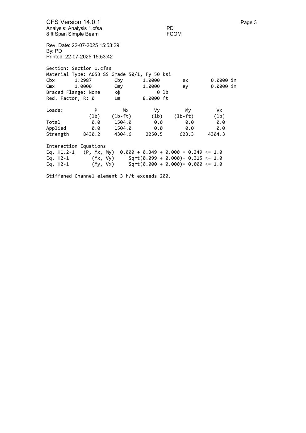Design Calculation Sheet 77