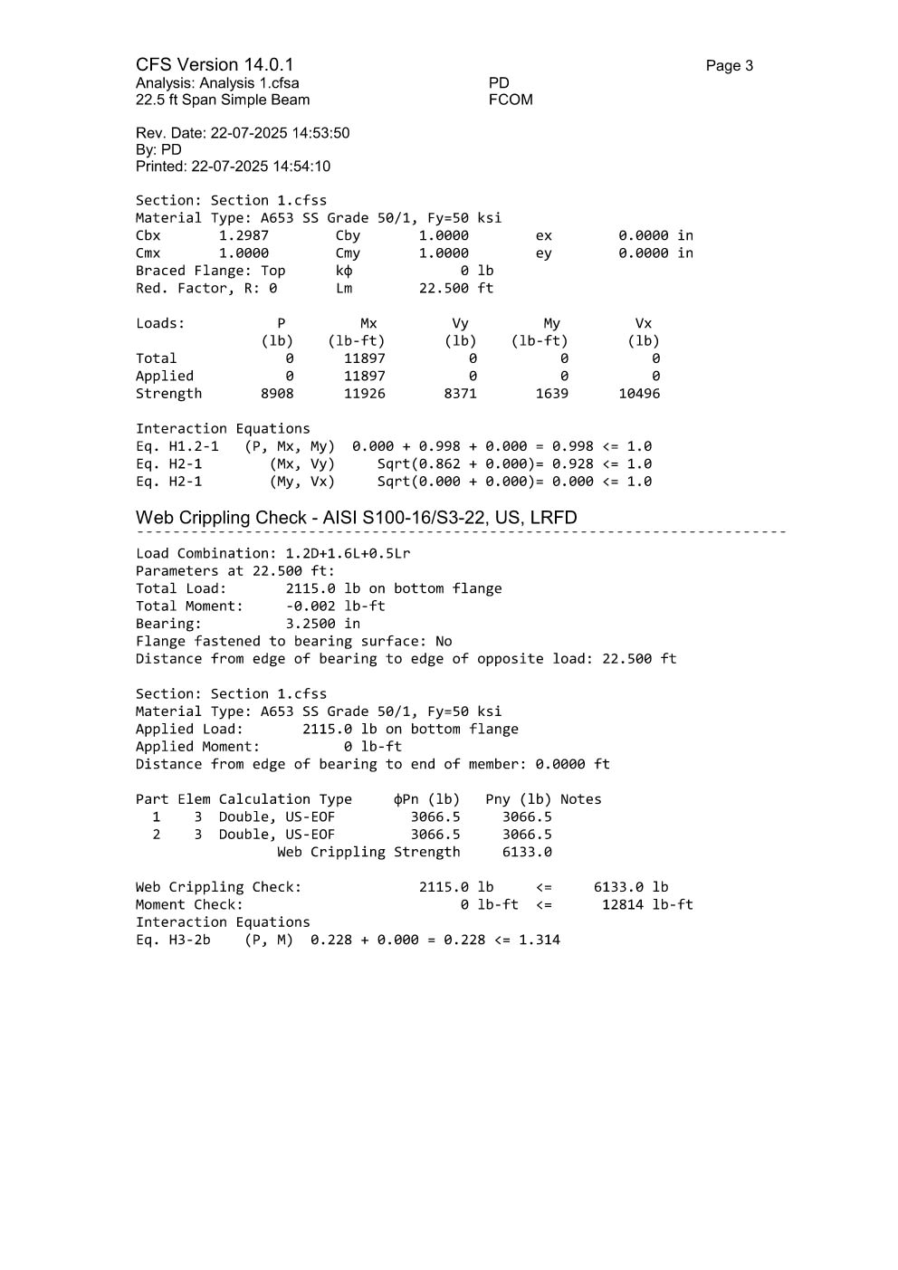Design Calculation Sheet 82