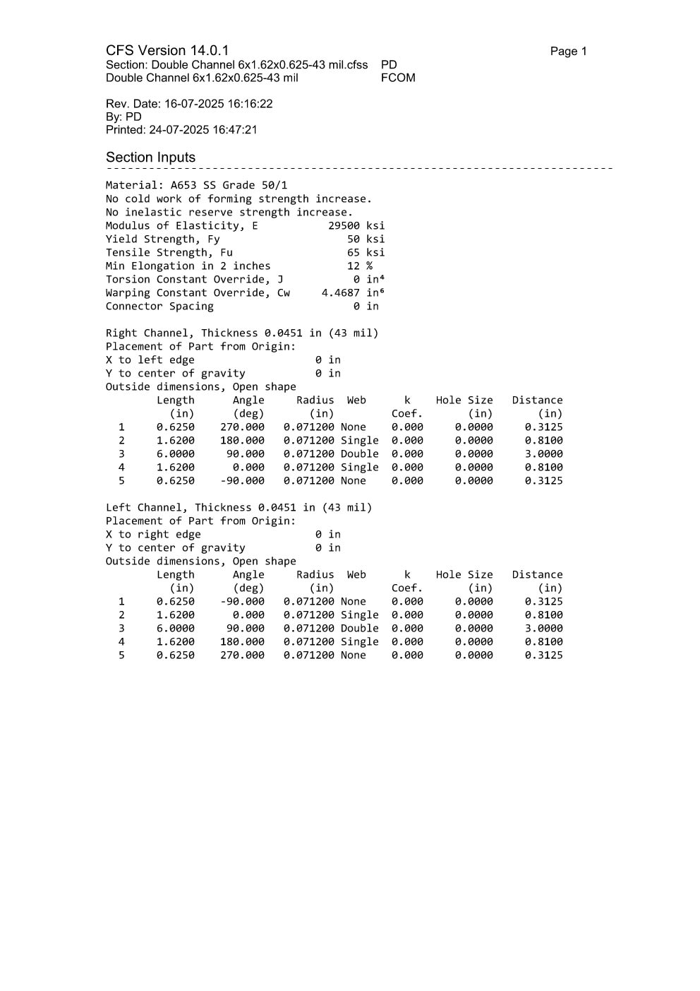 Design Calculation Sheet 84